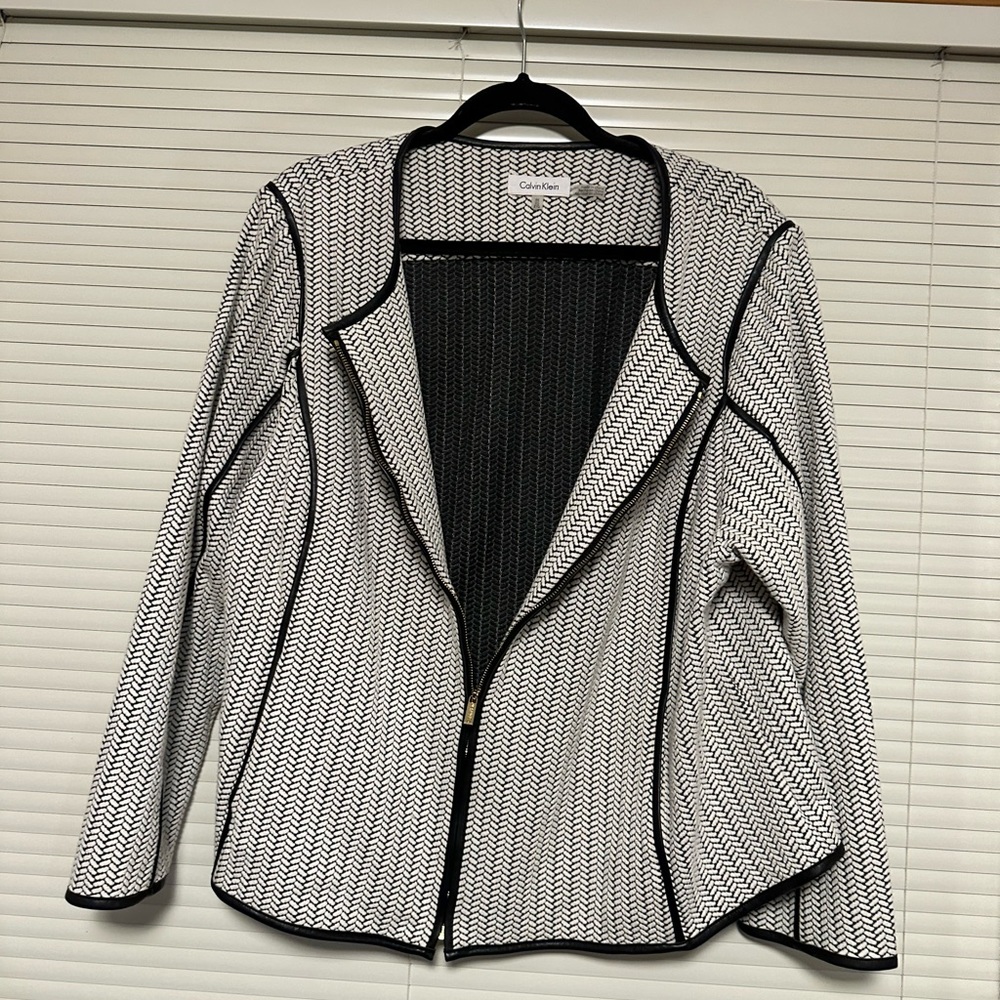 Calvin Klein 2x herringbone blazer jacket